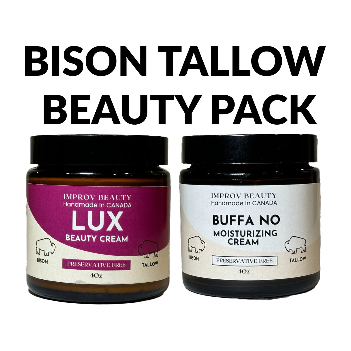 Bison Tallow Beauty Bundle LUX and Buffa No