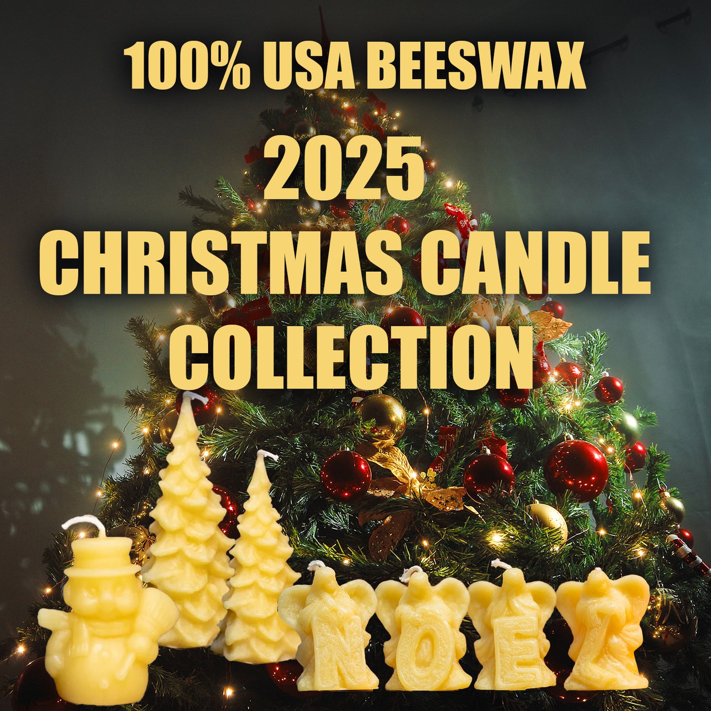 Christmas Candle Collection — 100% Pure USA Beeswax