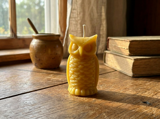 Great Horned Owl Pure Beeswax Candle