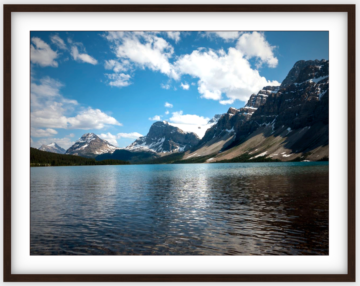 Canadian Bow Lake Glaciers Framed Print