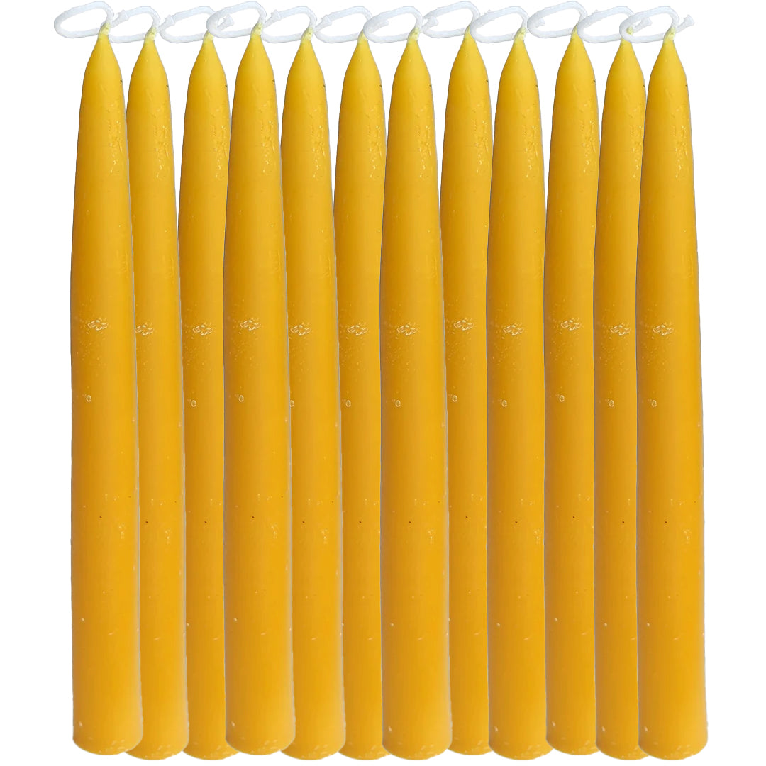 (12 pack) Pure Beeswax Taper Candles
