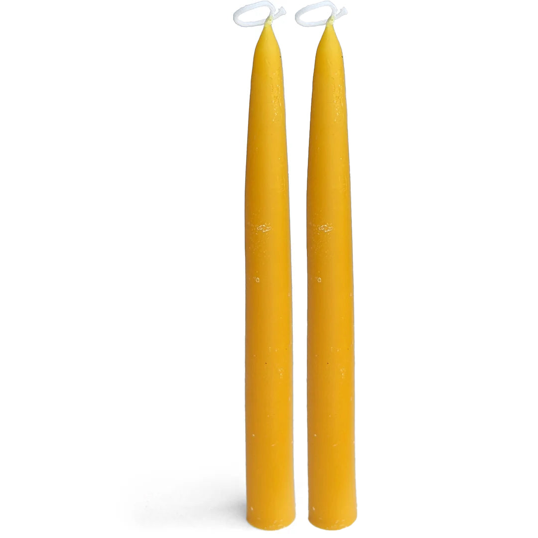 (2 Pack) Pure Beeswax Taper Candles