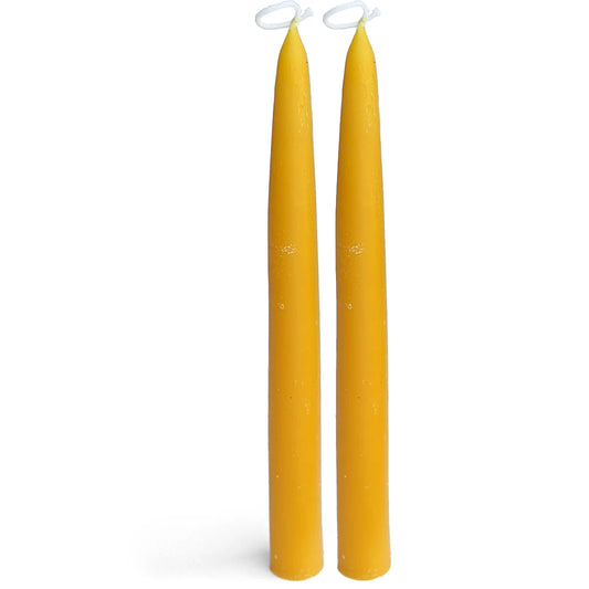(2 Pack) Pure Beeswax Taper Candles