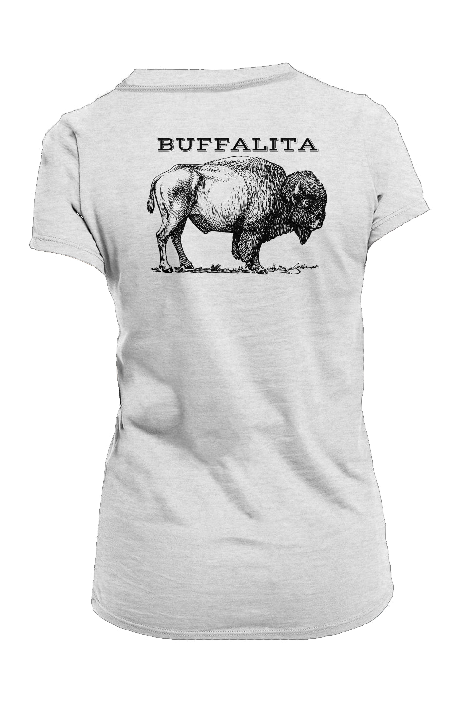 Buffalita Bison Buffalo Ladies Made in USA Crew T-Shirt