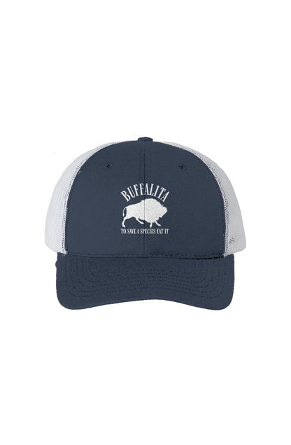 Buffalita USA-Made-White Mesh Trucker Cap