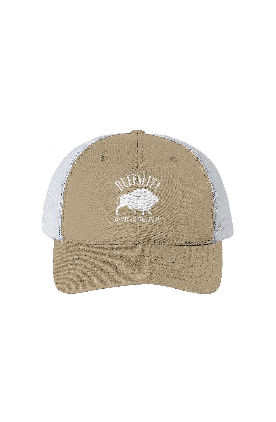 Buffalita USA-Made-White Mesh Trucker Cap