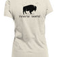 Yvnv'sv Hok'te Buffalo Woman Ladies Made in USA Crew T-Shirt