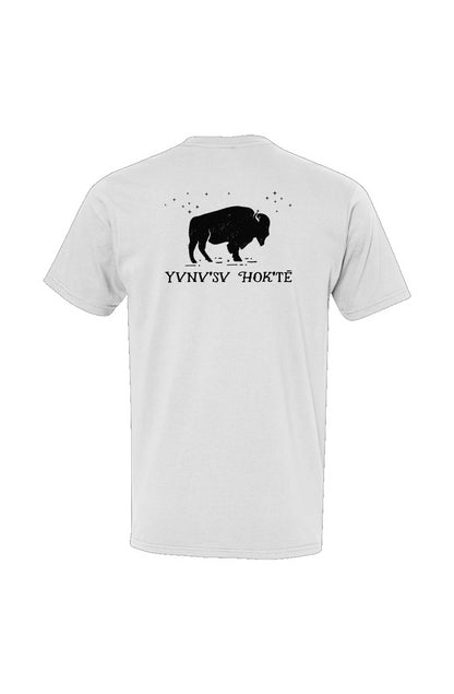 Yvnv'sv Hok'te Buffalo Woman USA-Made Ringspun Unisex T-Shirt