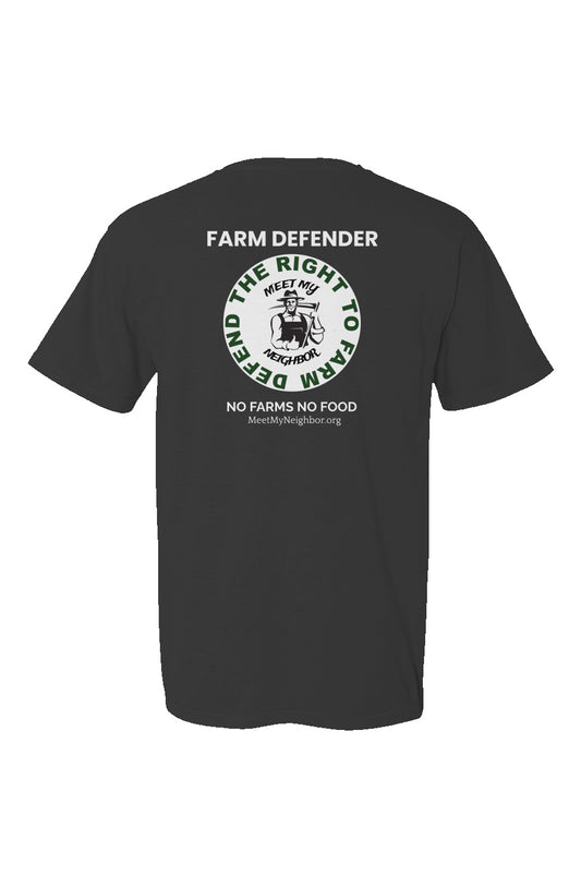 FARM DEFENDER Defend The Right to Farm Made in USA Short Sleeve Crew T-Shirt