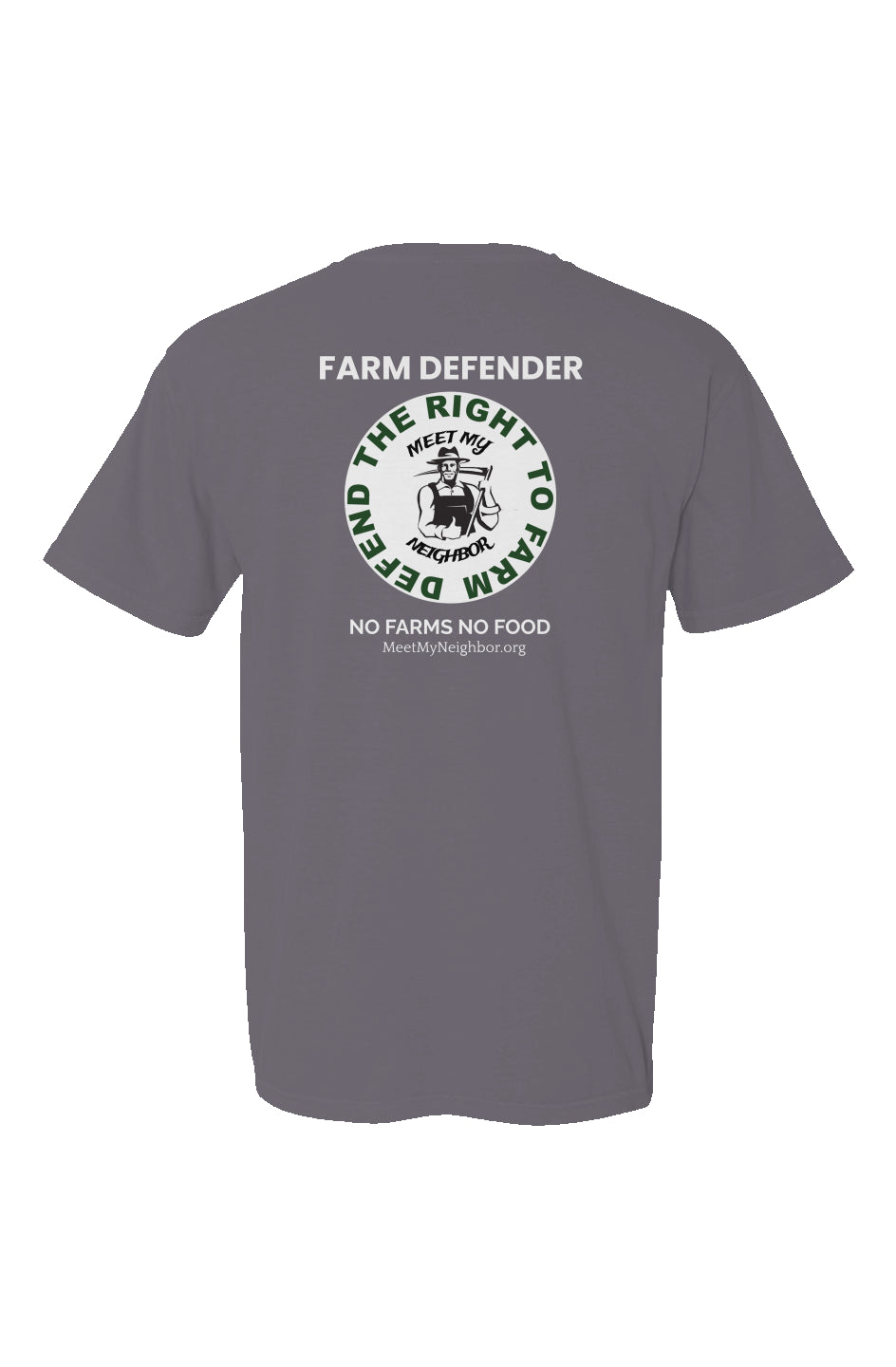 FARM DEFENDER Defend the Right To Farm Made in USA Short Sleeve Crew T-Shirt