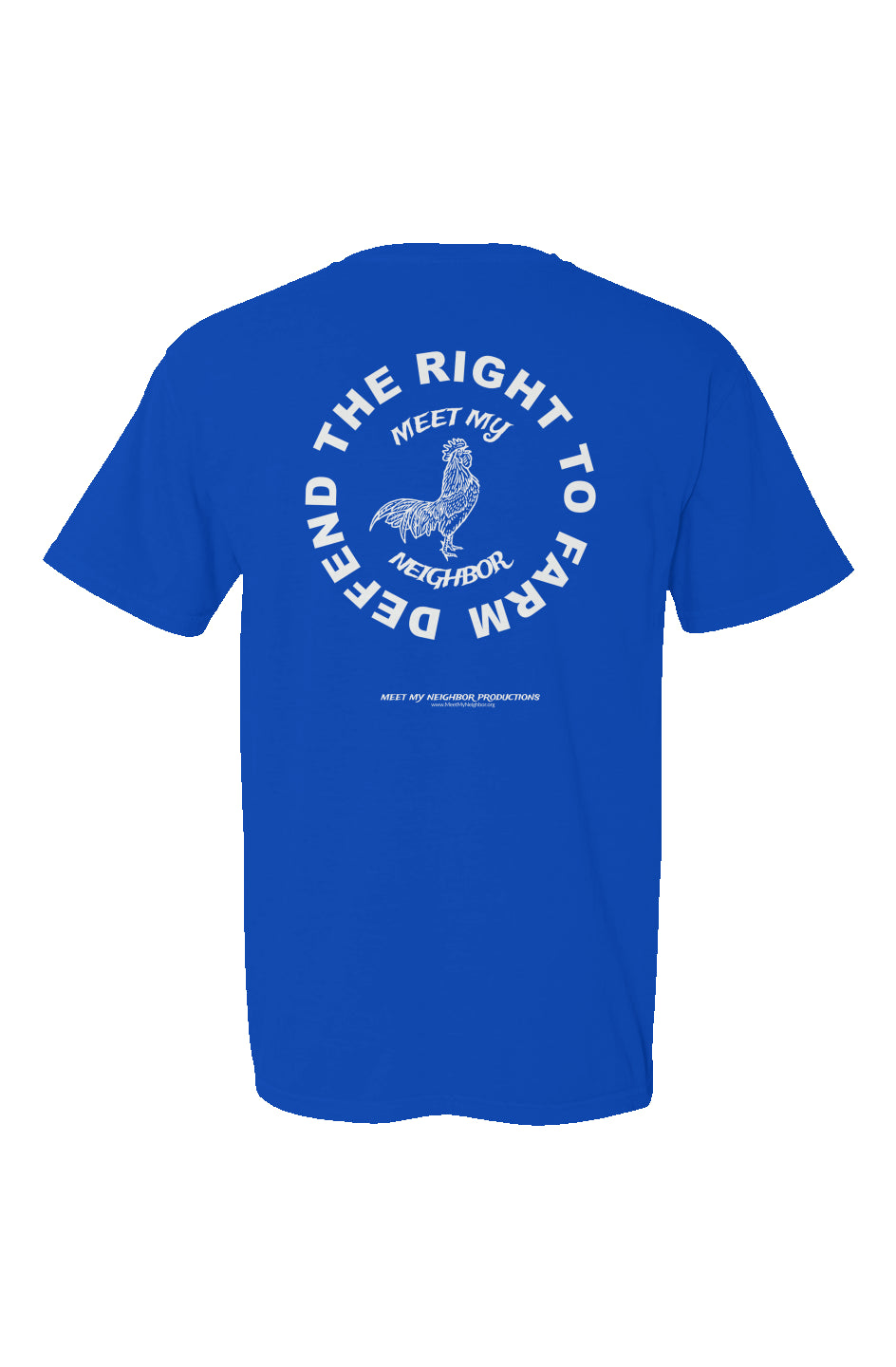 Defend The Right To Farm Rooster Made in USA Short Sleeve Crew T-Shirt