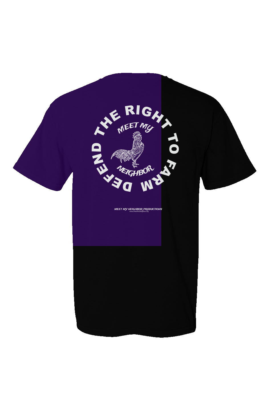 Defend The Right To Farm Rooster Made in USA Short Sleeve Crew T-Shirt