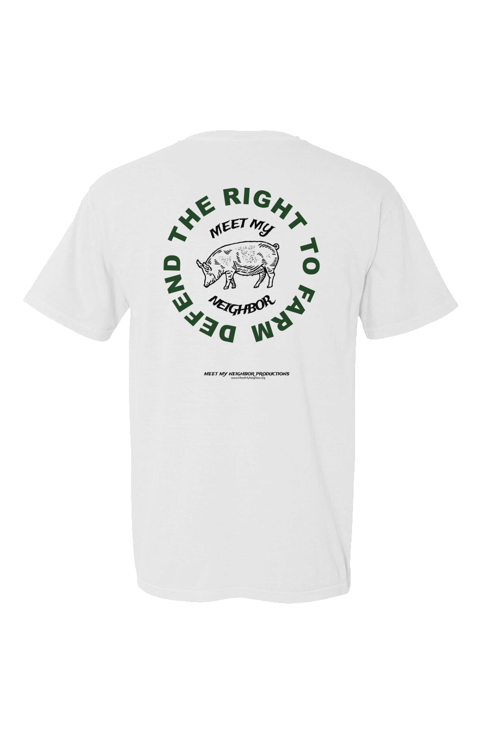 Defend The Right To Farm Hog Made in USA Short Sleeve Crew T-Shirt