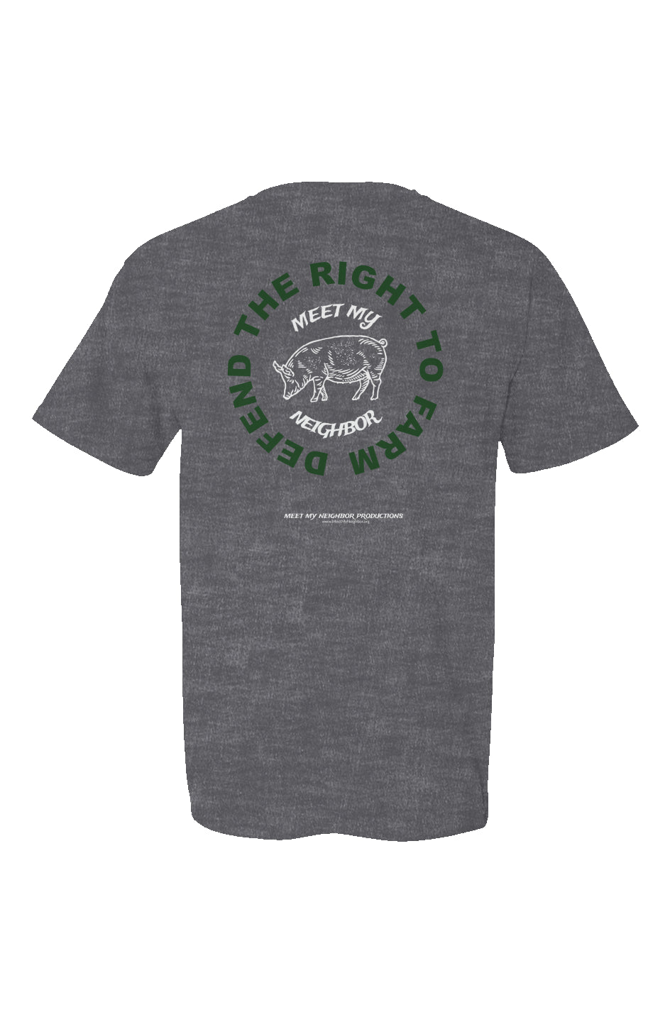 Defend The Right To Farm Hog Made in USA Short Sleeve Crew T-Shirt