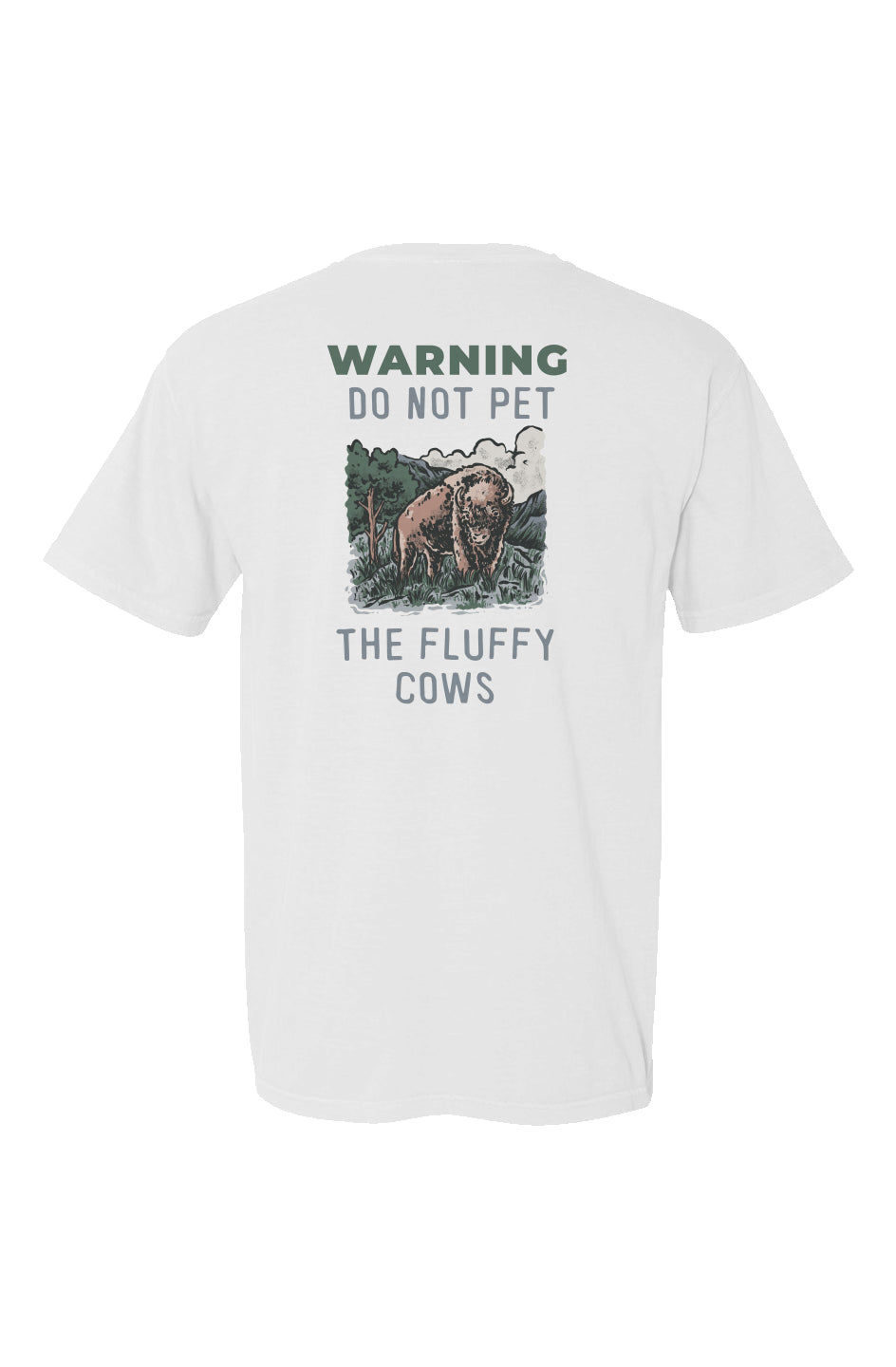 Do Not Pet Fluffy Cows Made in USA Short Sleeve Crew T-Shirt