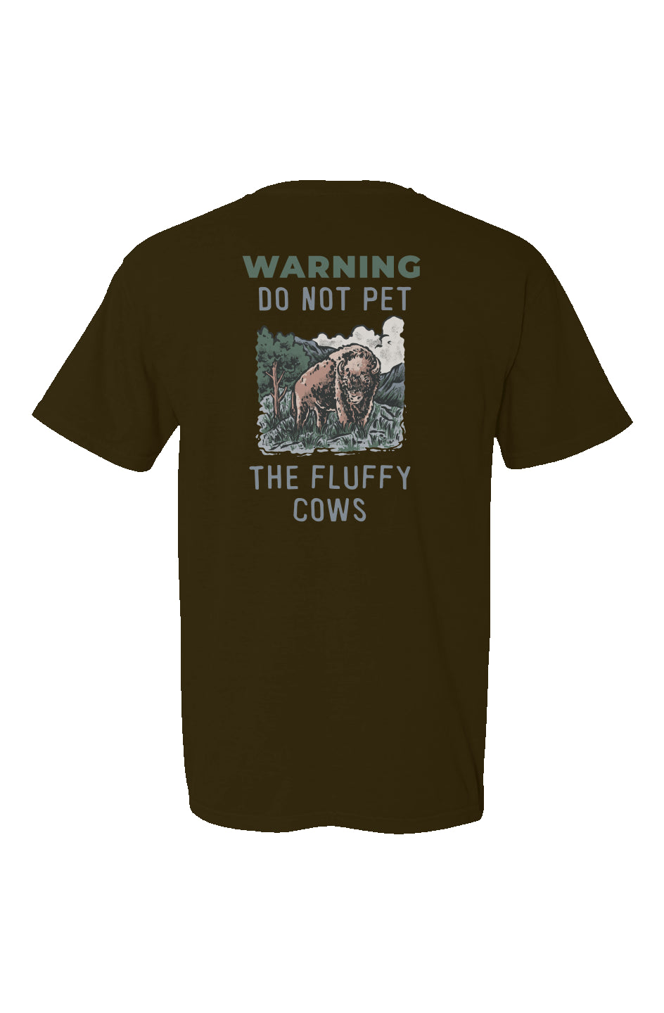 Do Not Pet Fluffy Cows Made in USA Short Sleeve Crew T-Shirt