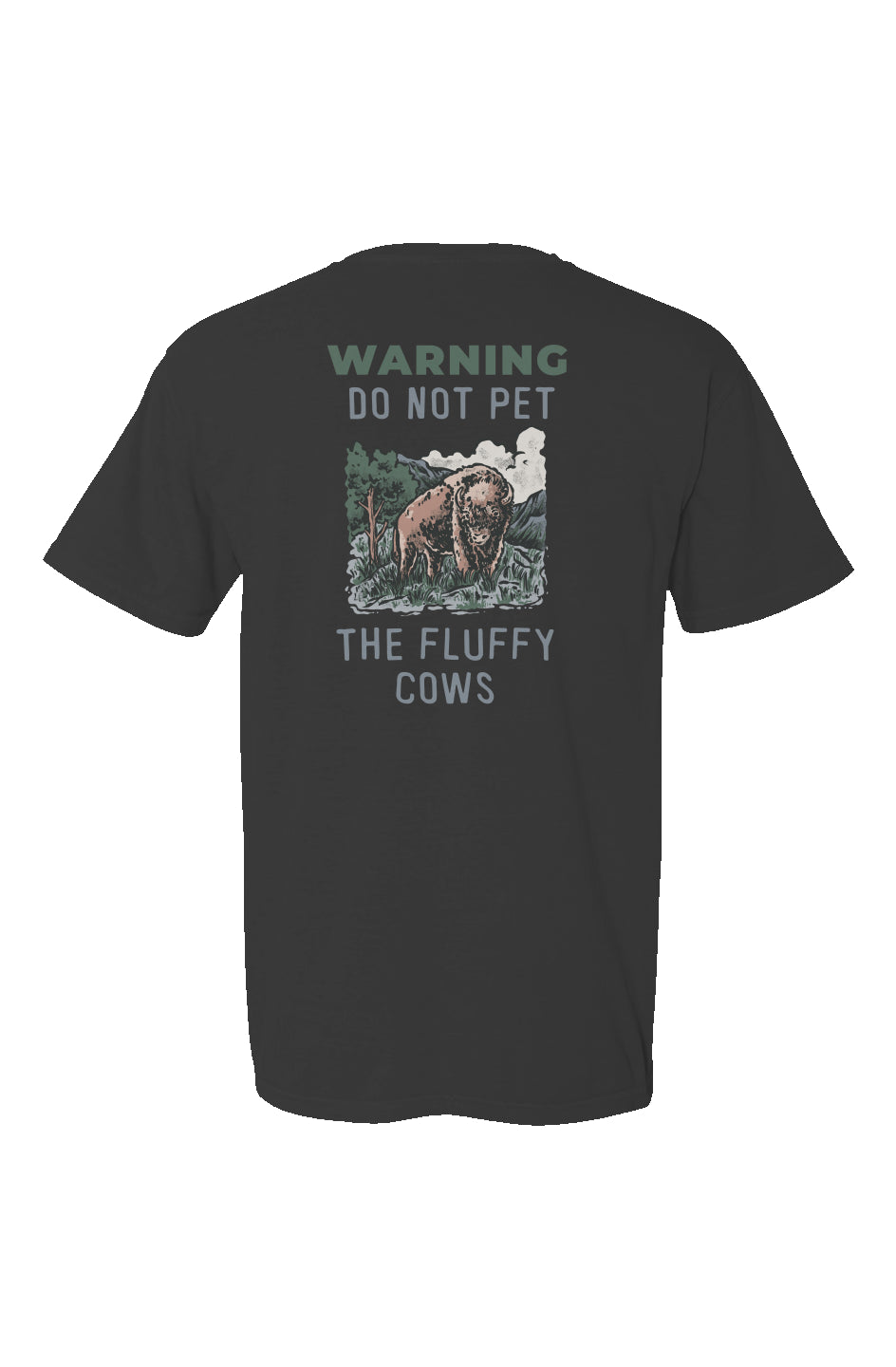 Do Not Pet Fluffy Cows Made in USA Short Sleeve Crew T-Shirt