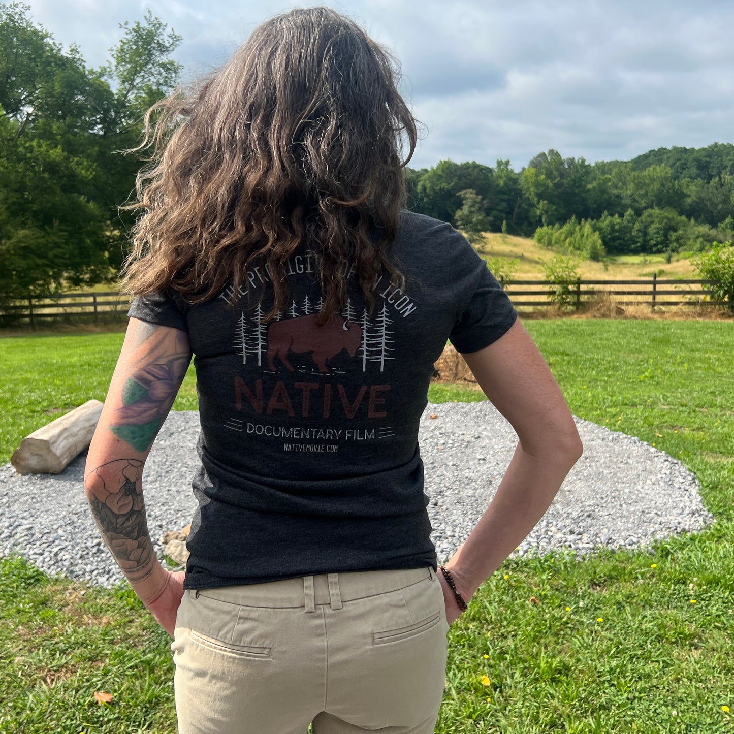 Native Documentary Film Ladies Made in USA Crew T-Shirt