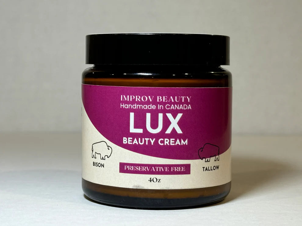 LUX Bison Tallow Beauty Cream NEW Glass Jar