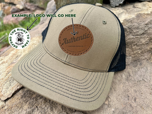 PRESALE: Defend The Right To Farm Leather Patch Hat