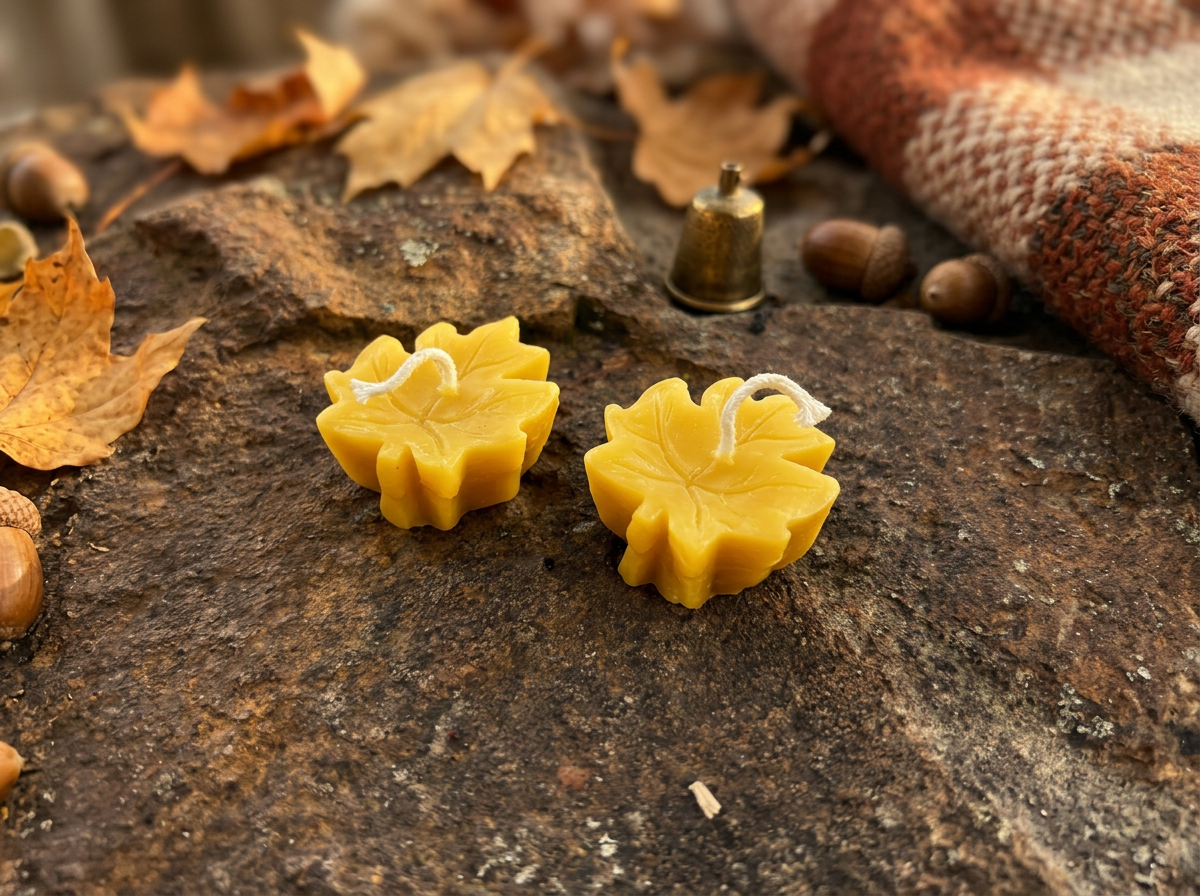 Maple Leaf Pure Beeswax Candle