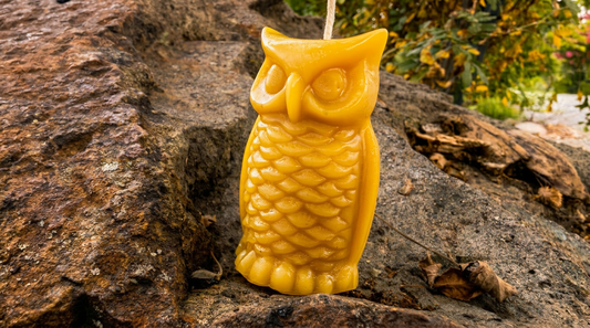 Great Horned Owl Pure Beeswax Candle