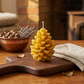 Medium Pine Cone Pure Beeswax Candle