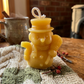 Snowman Beeswax Candle
