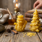 Snowman Beeswax Candle