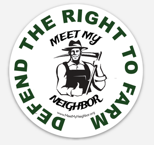 Defend The Right To Farm Sticker