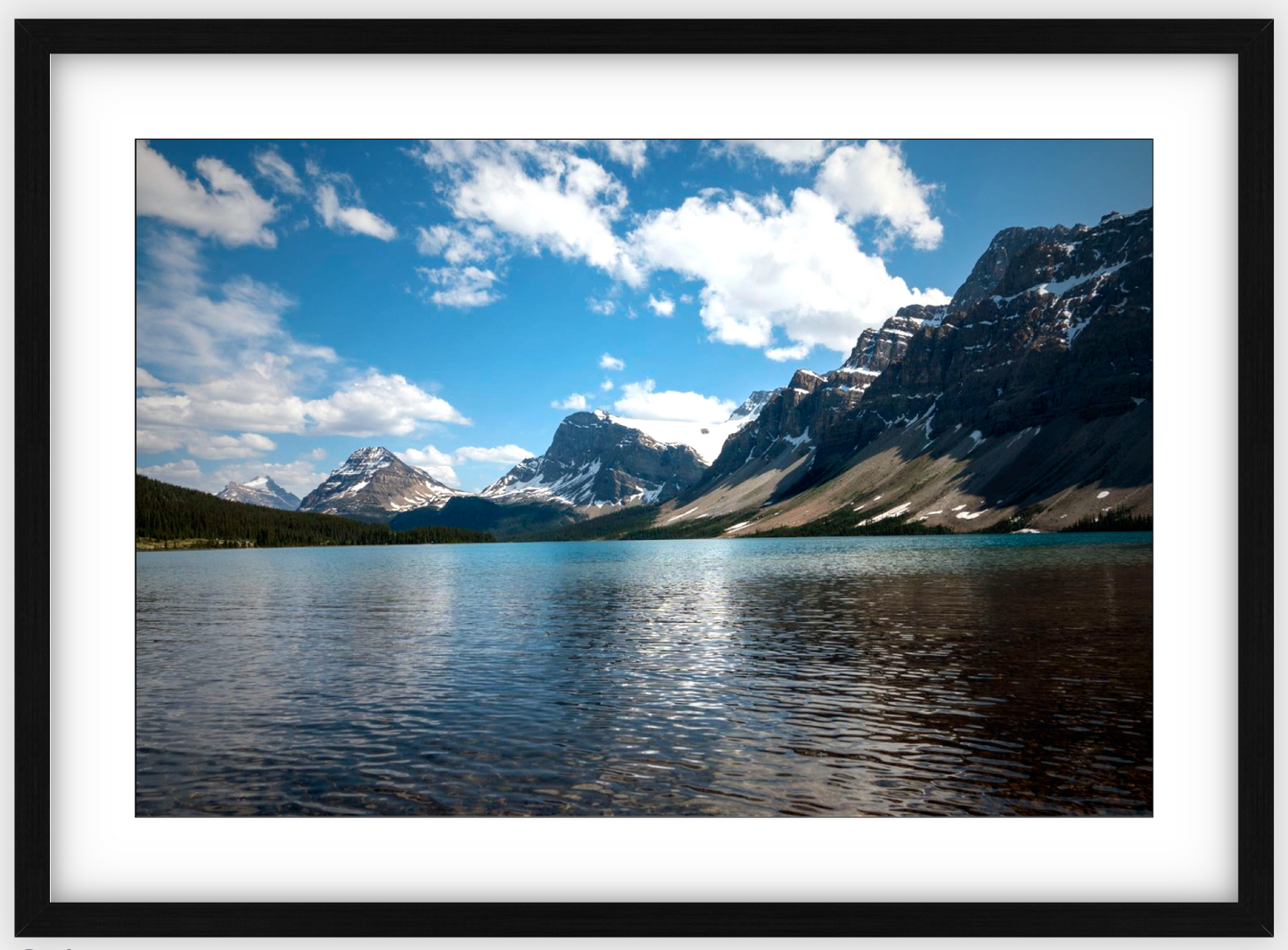 Canadian Bow Lake Glaciers Framed Print