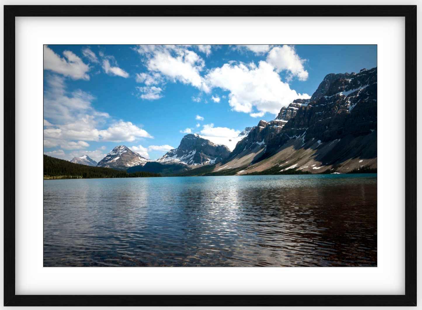 Canadian Bow Lake Glaciers Framed Print