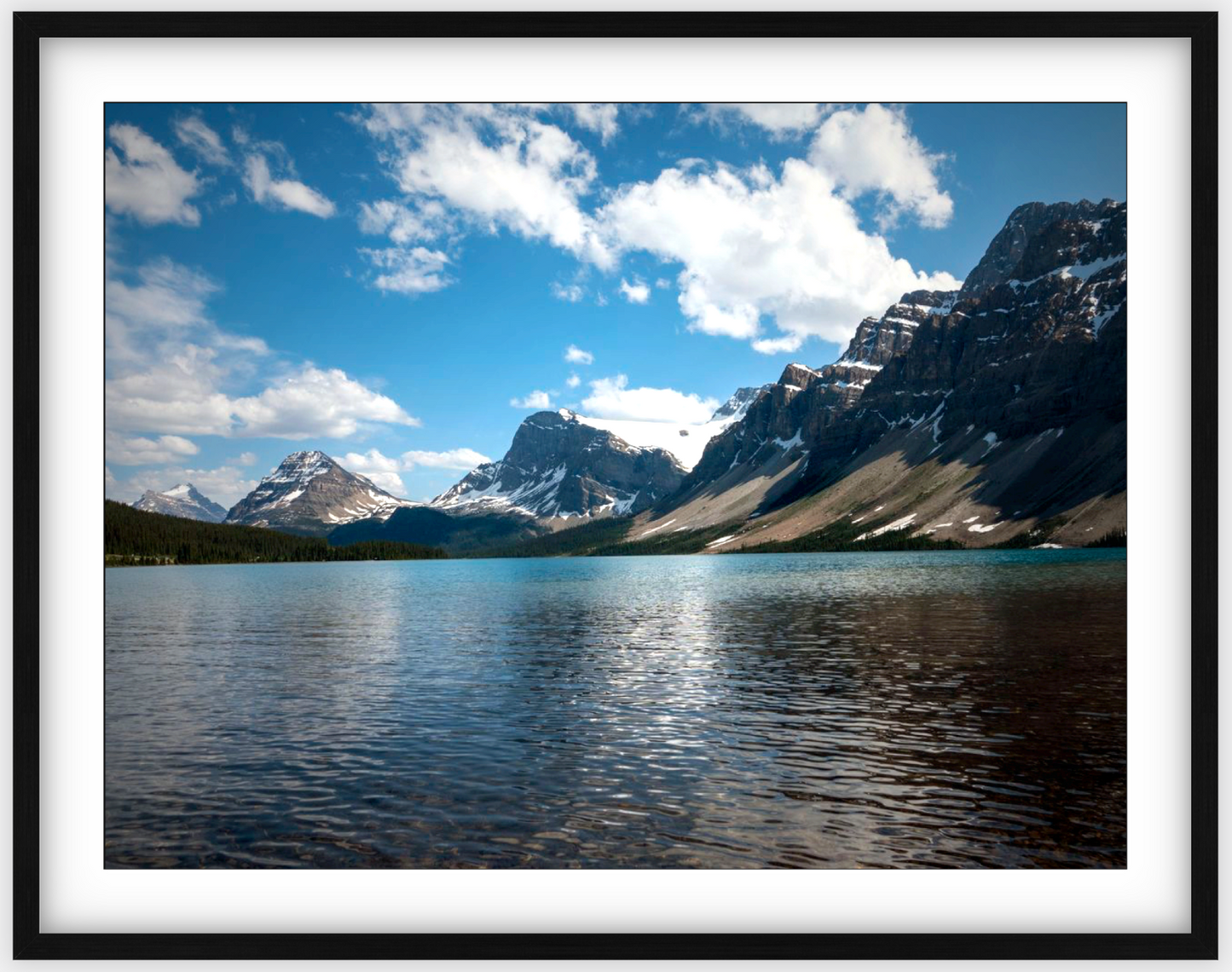 Canadian Bow Lake Glaciers Framed Print