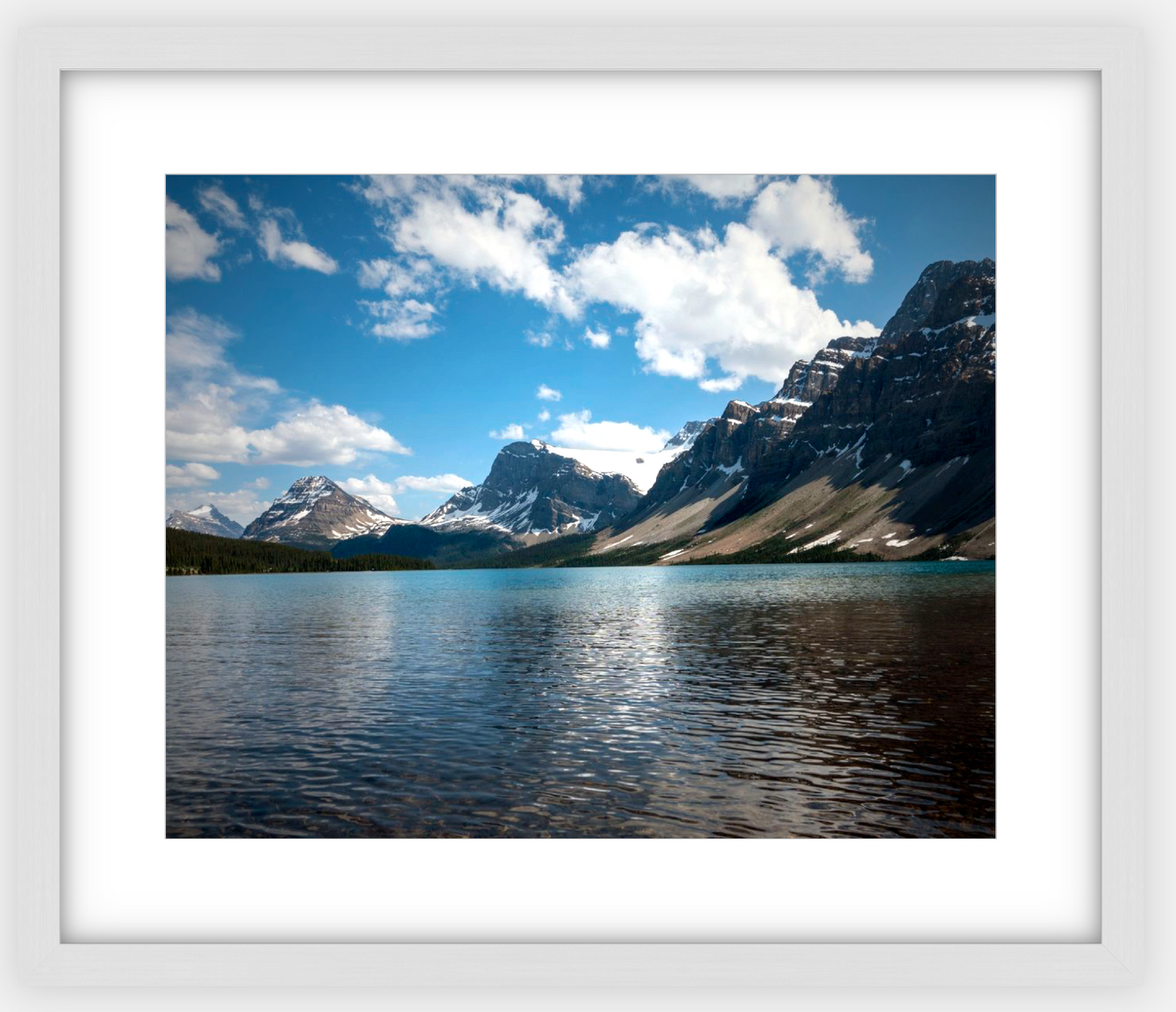 Canadian Bow Lake Glaciers Framed Print