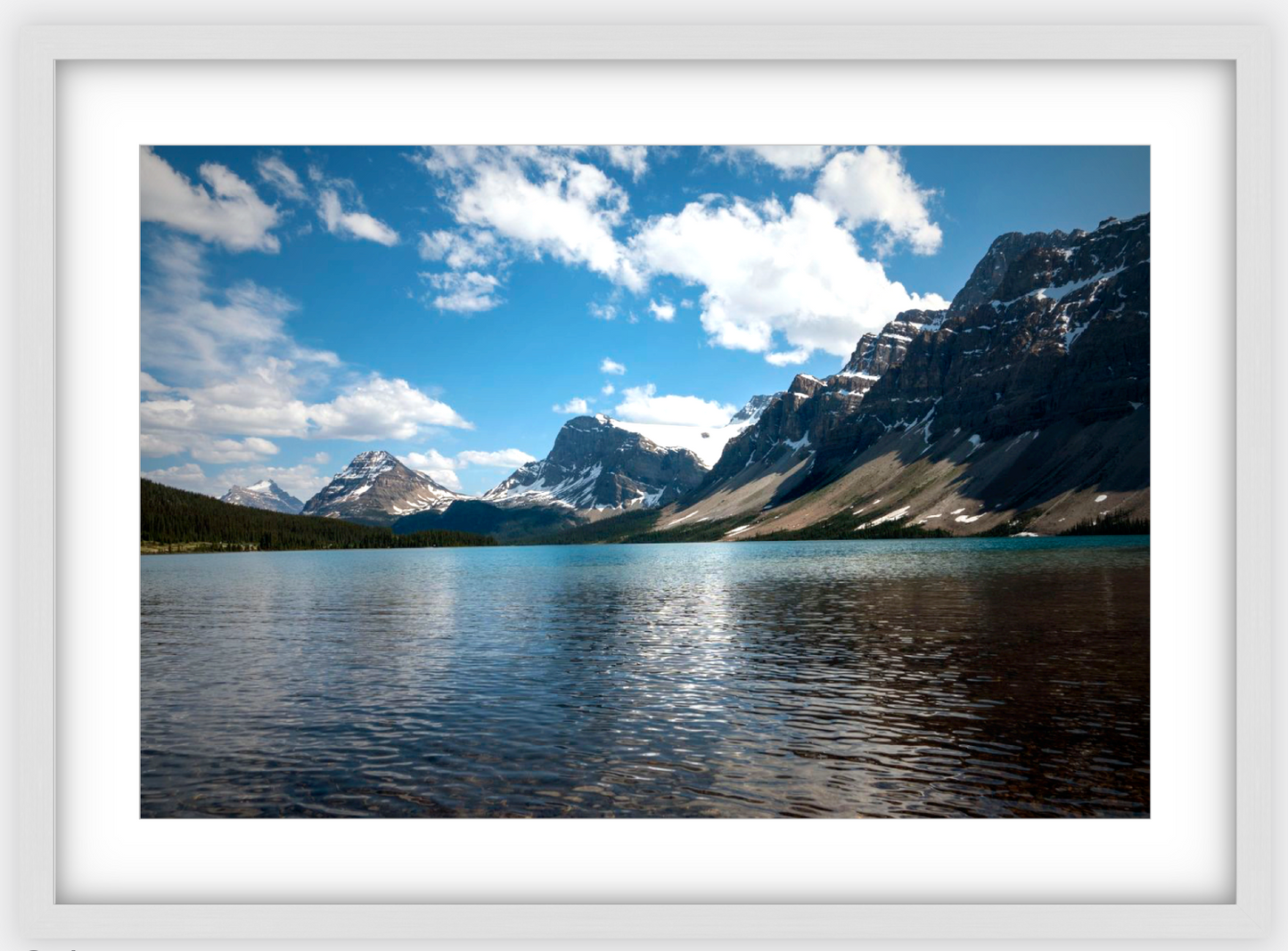 Canadian Bow Lake Glaciers Framed Print