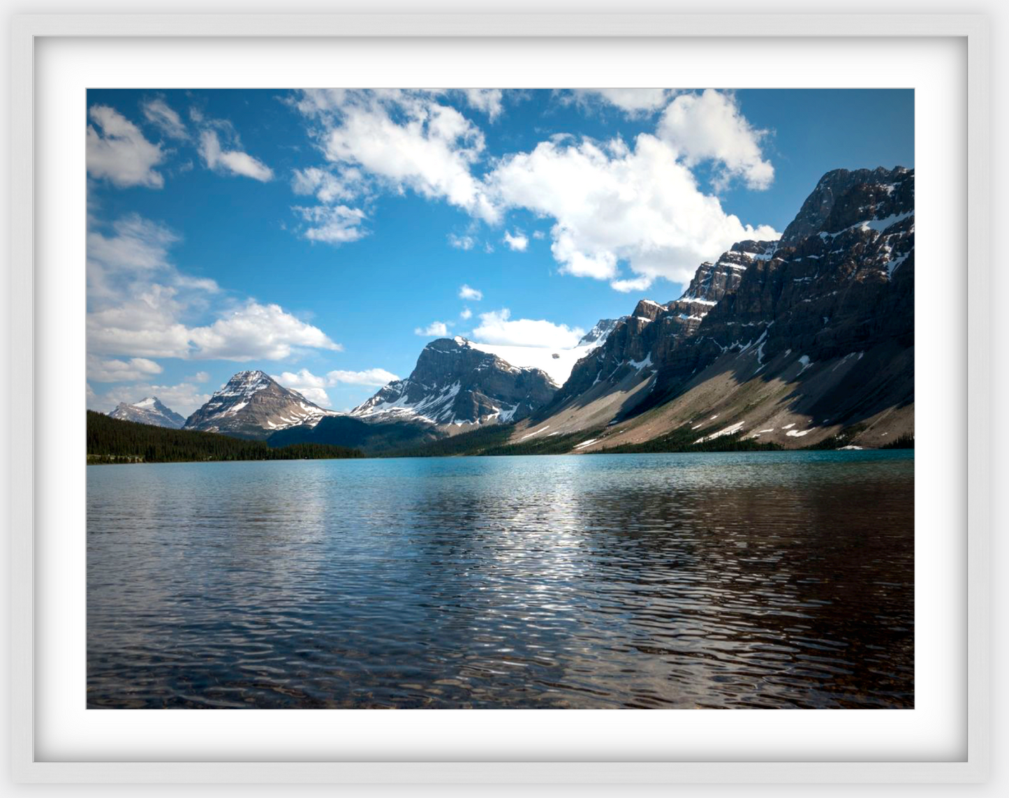 Canadian Bow Lake Glaciers Framed Print