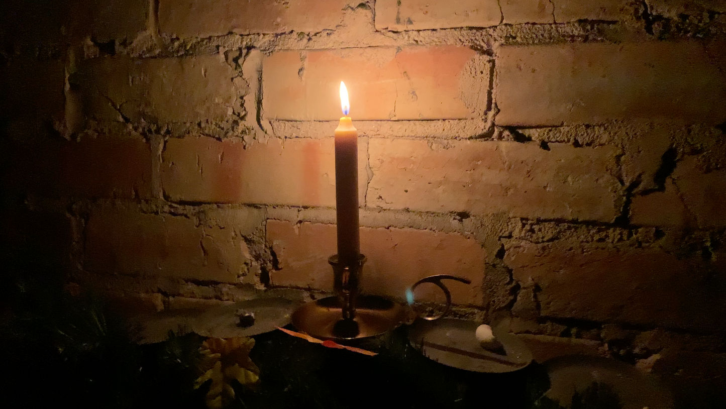 (6 pack) Pure Beeswax Taper Candles