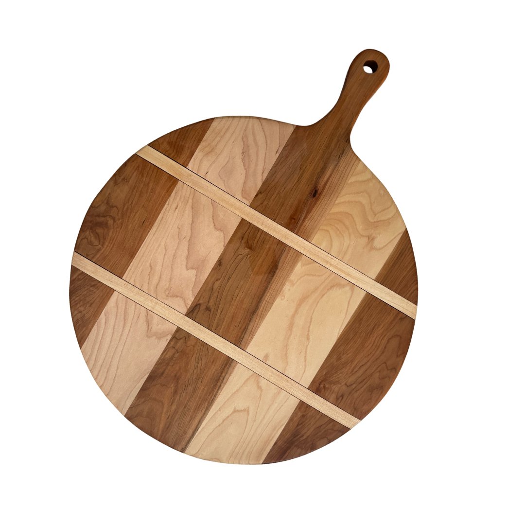 Best Charcuterie Board - Vintage Style Round Maple French Breadboard
