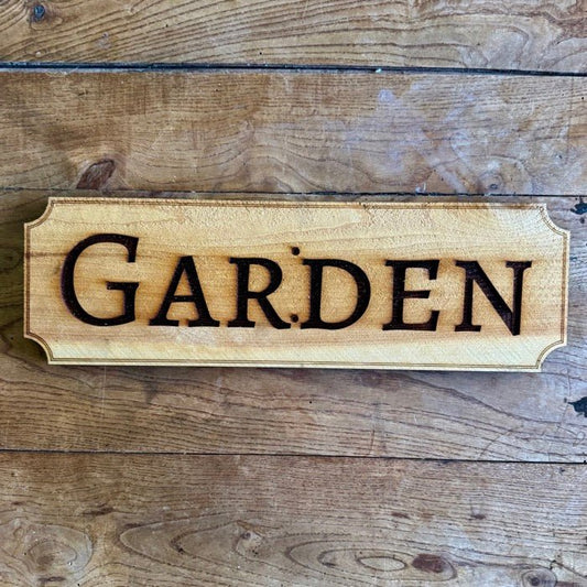 Garden Sign - Made in USA with American Cedar