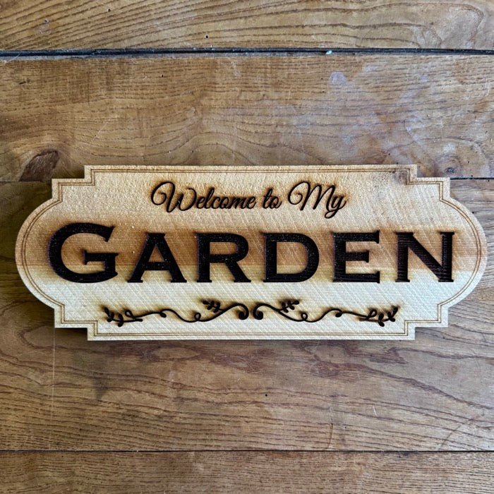 Garden Welcome Sign  - Made in USA with American Cedar