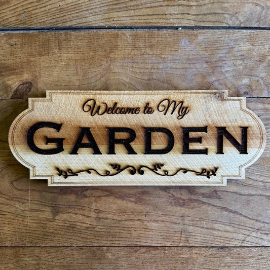Garden Welcome Sign  - Made in USA with American Cedar