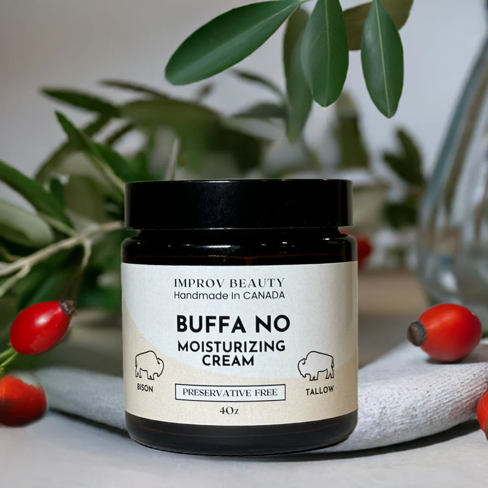 Unscented Bison Tallow Moisturizing Cream NEW Glass Jar