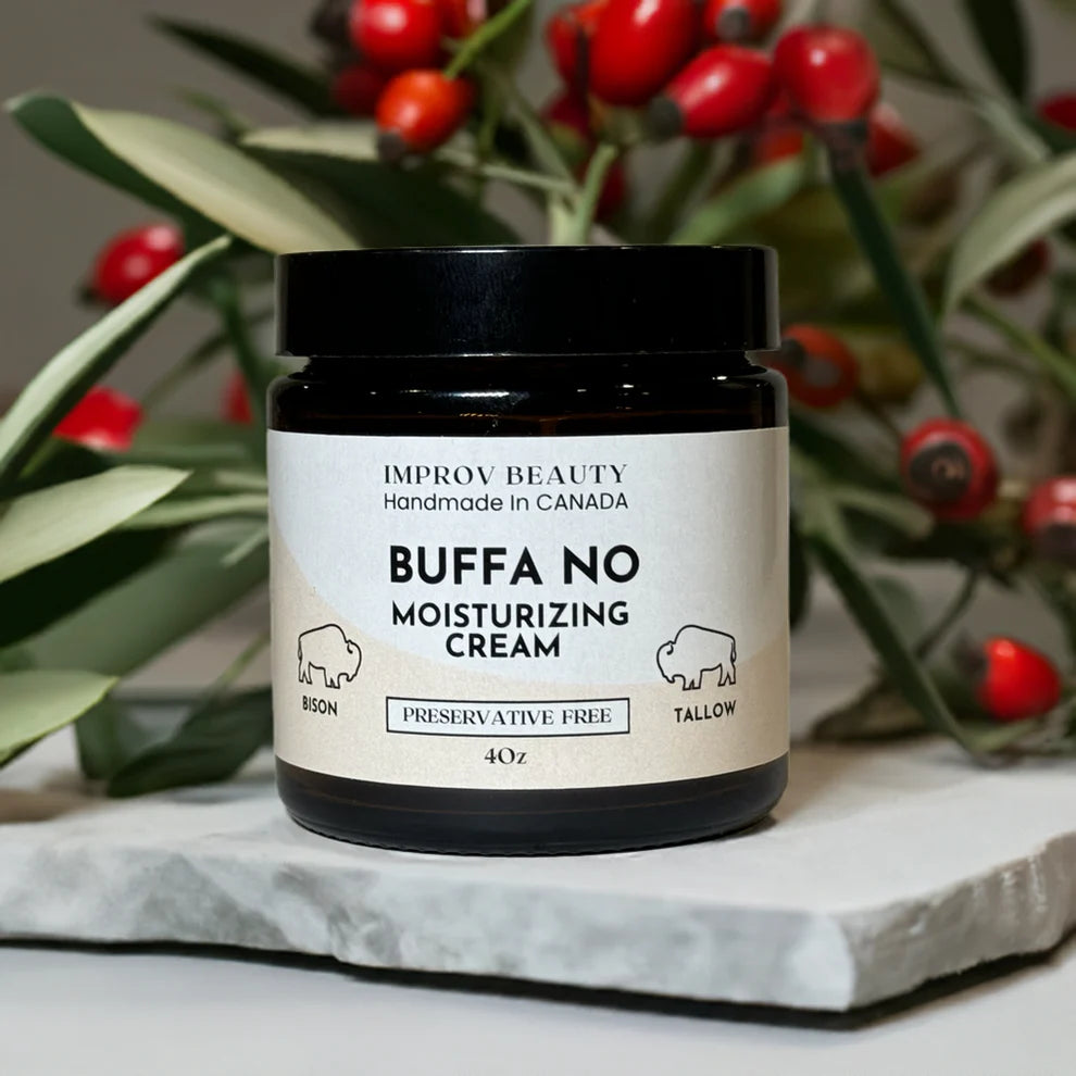 Unscented Bison Tallow Moisturizing Cream NEW Glass Jar