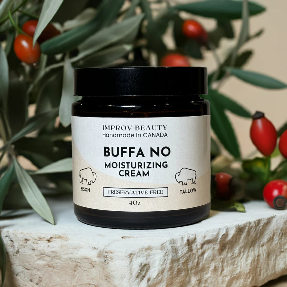 Unscented Bison Tallow Moisturizing Cream NEW Glass Jar