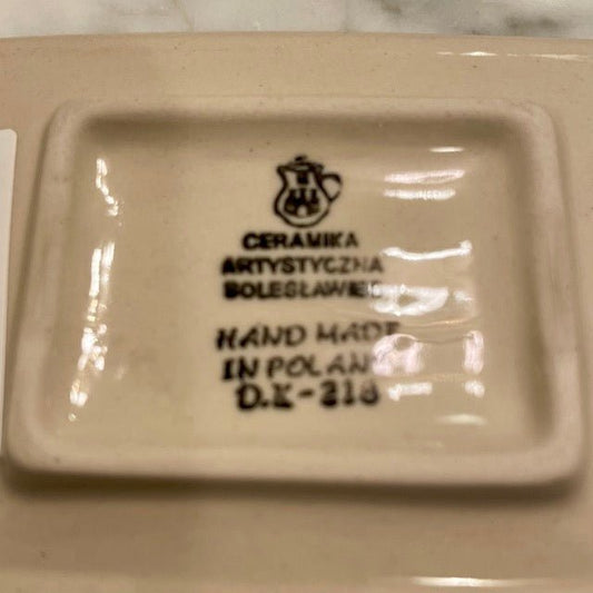 Hand-painted Polish Floral Ceramic Soap Dish - Vine