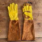 Long Garden Gloves - Rose Pruning Gloves (Soft Cowhide)