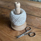 Oak String Tidy with Scissors and Twine