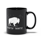 Buffalo Woman Black Mugs