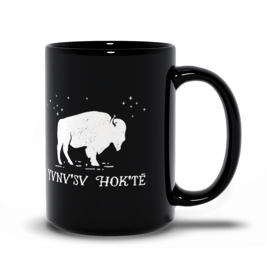 Buffalo Woman Black Mugs