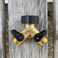 Two-way Brass Garden Hose Splitter